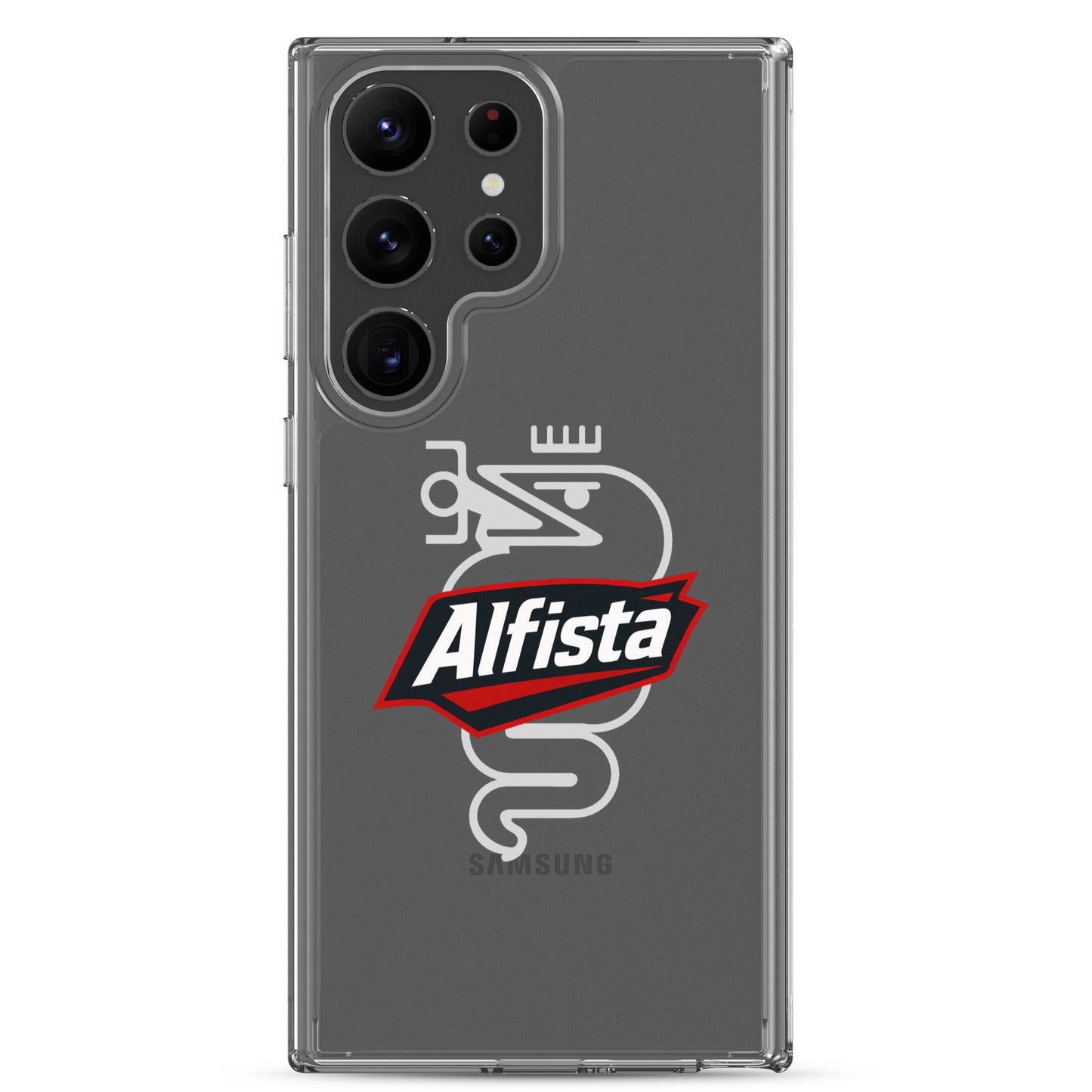 Cover Samsung Galaxy S22 S23 S24 S25 Trasparente per Alfisti – Protezione Elegante e Personalizzata