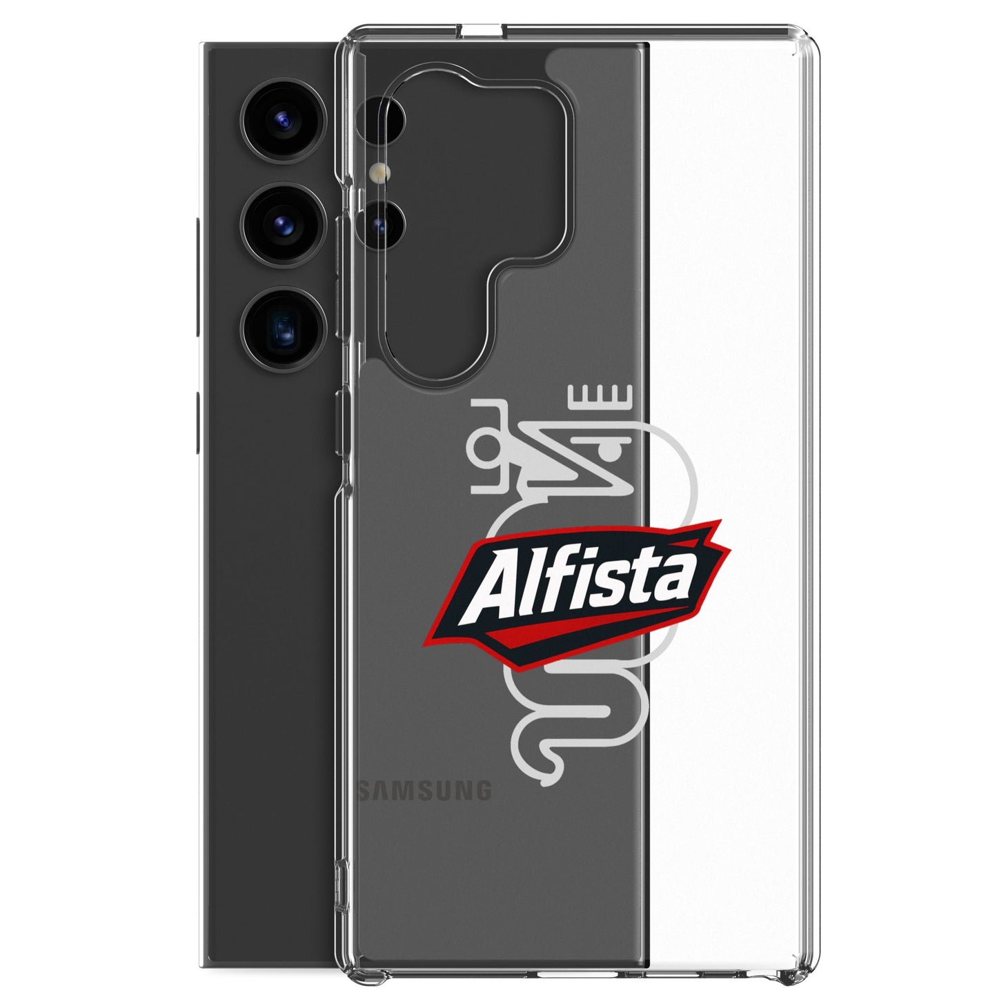 Cover Samsung Galaxy S22 S23 S24 S25 Trasparente per Alfisti – Protezione Elegante e Personalizzata
