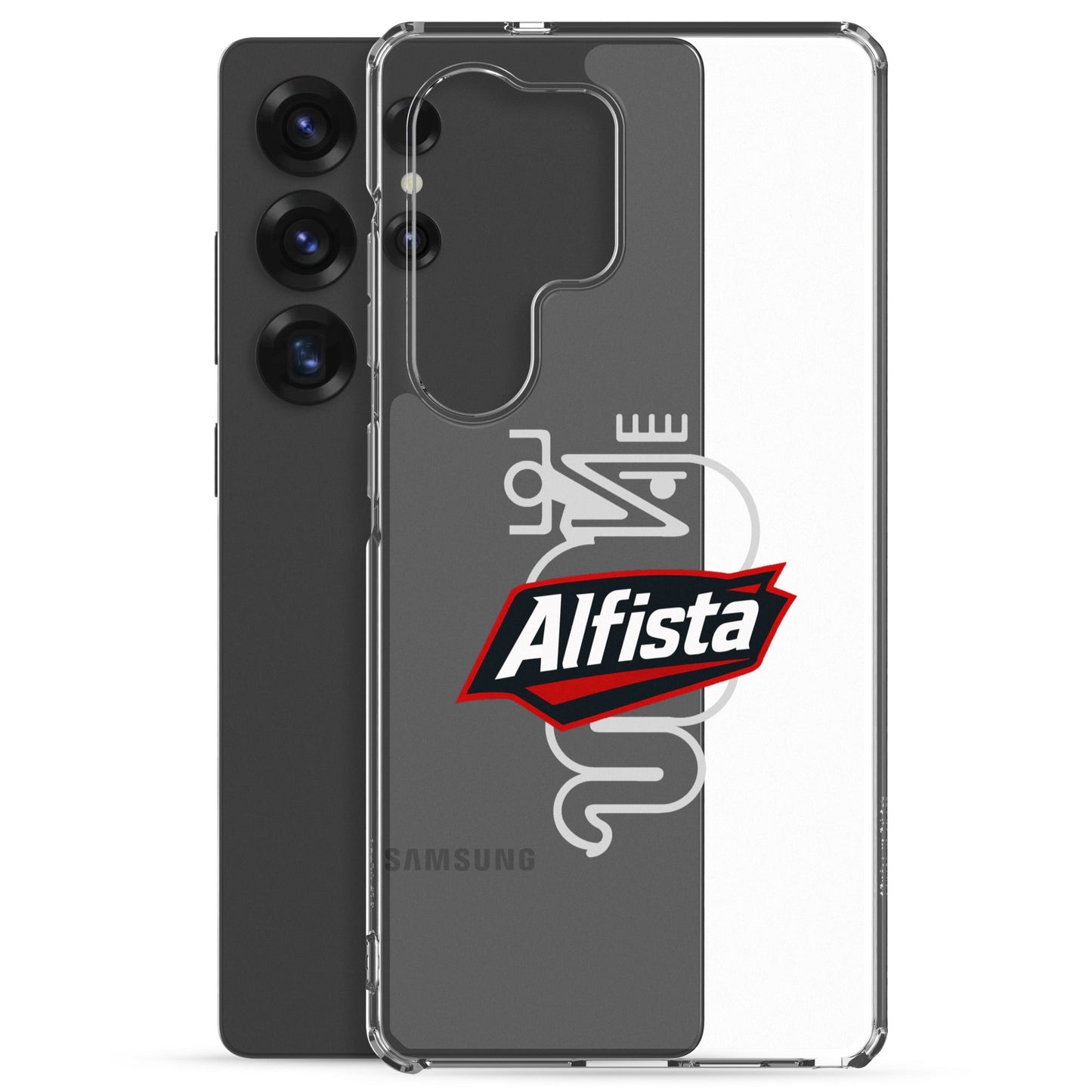 Cover Samsung Galaxy S22 S23 S24 S25 Trasparente per Alfisti – Protezione Elegante e Personalizzata