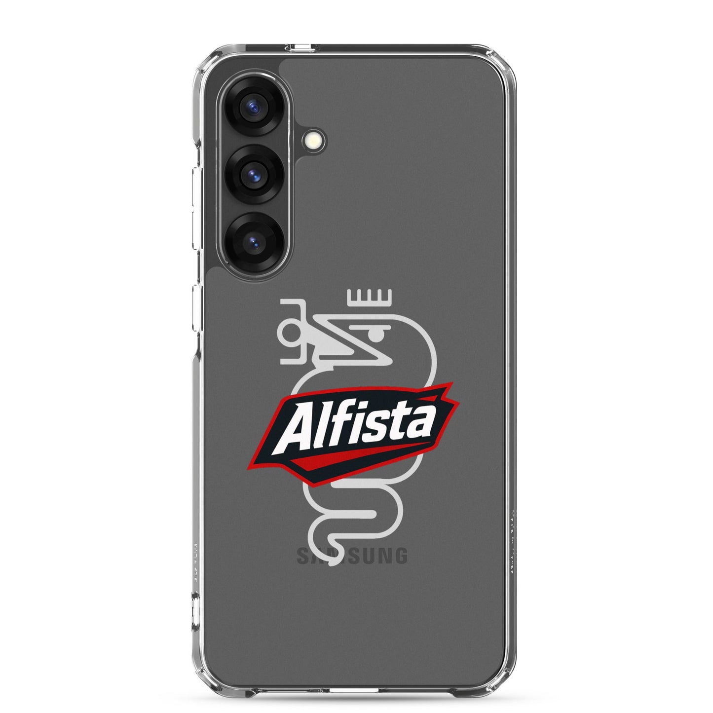 Cover Samsung Galaxy S22 S23 S24 S25 Trasparente per Alfisti – Protezione Elegante e Personalizzata