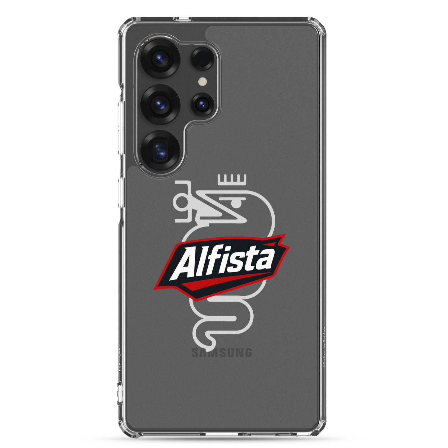 Cover Samsung Galaxy S22 S23 S24 S25 Trasparente per Alfisti – Protezione Elegante e Personalizzata