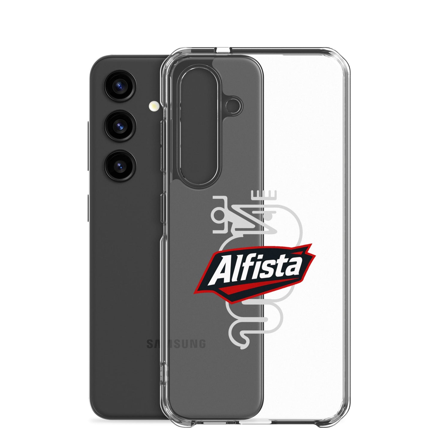 Cover Samsung Galaxy S22 S23 S24 S25 Trasparente per Alfisti – Protezione Elegante e Personalizzata