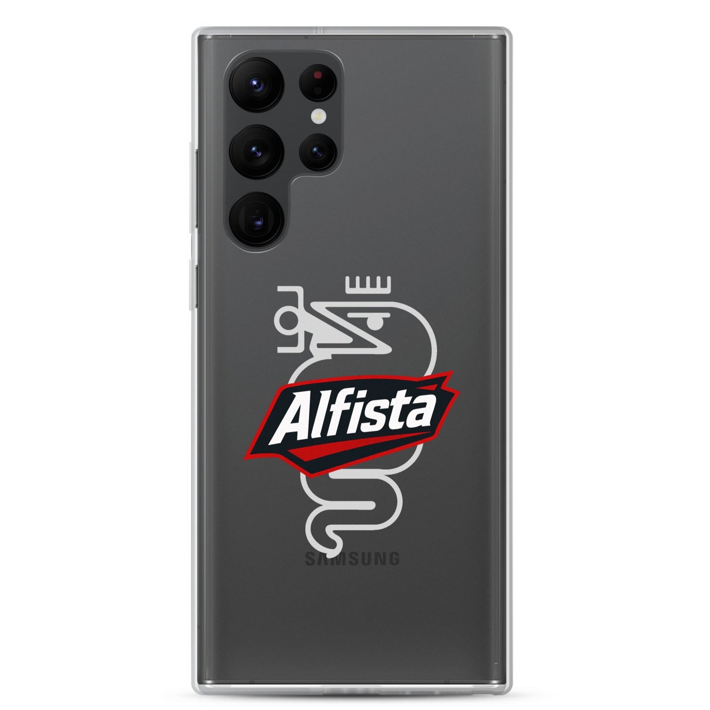 Cover Samsung Galaxy S22 S23 S24 S25 Trasparente per Alfisti – Protezione Elegante e Personalizzata