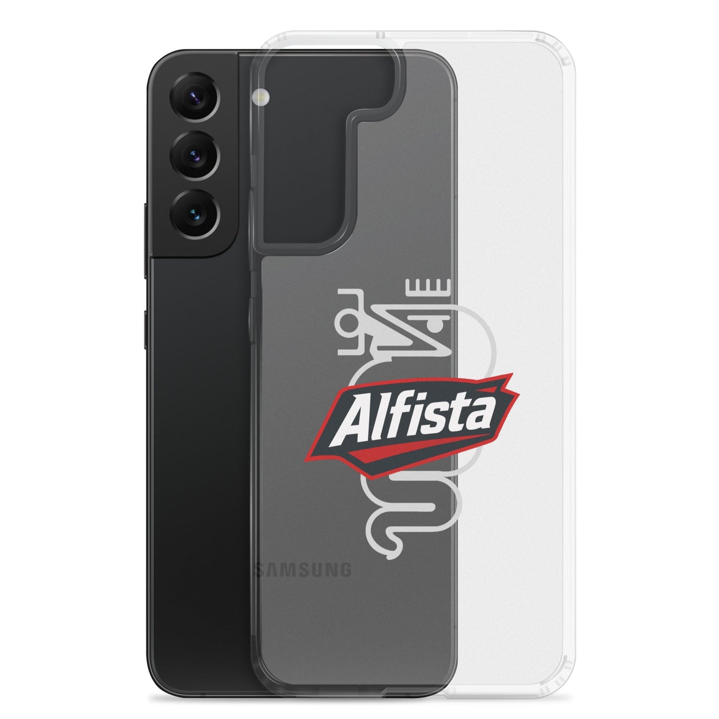 Cover Samsung Galaxy S22 S23 S24 S25 Trasparente per Alfisti – Protezione Elegante e Personalizzata