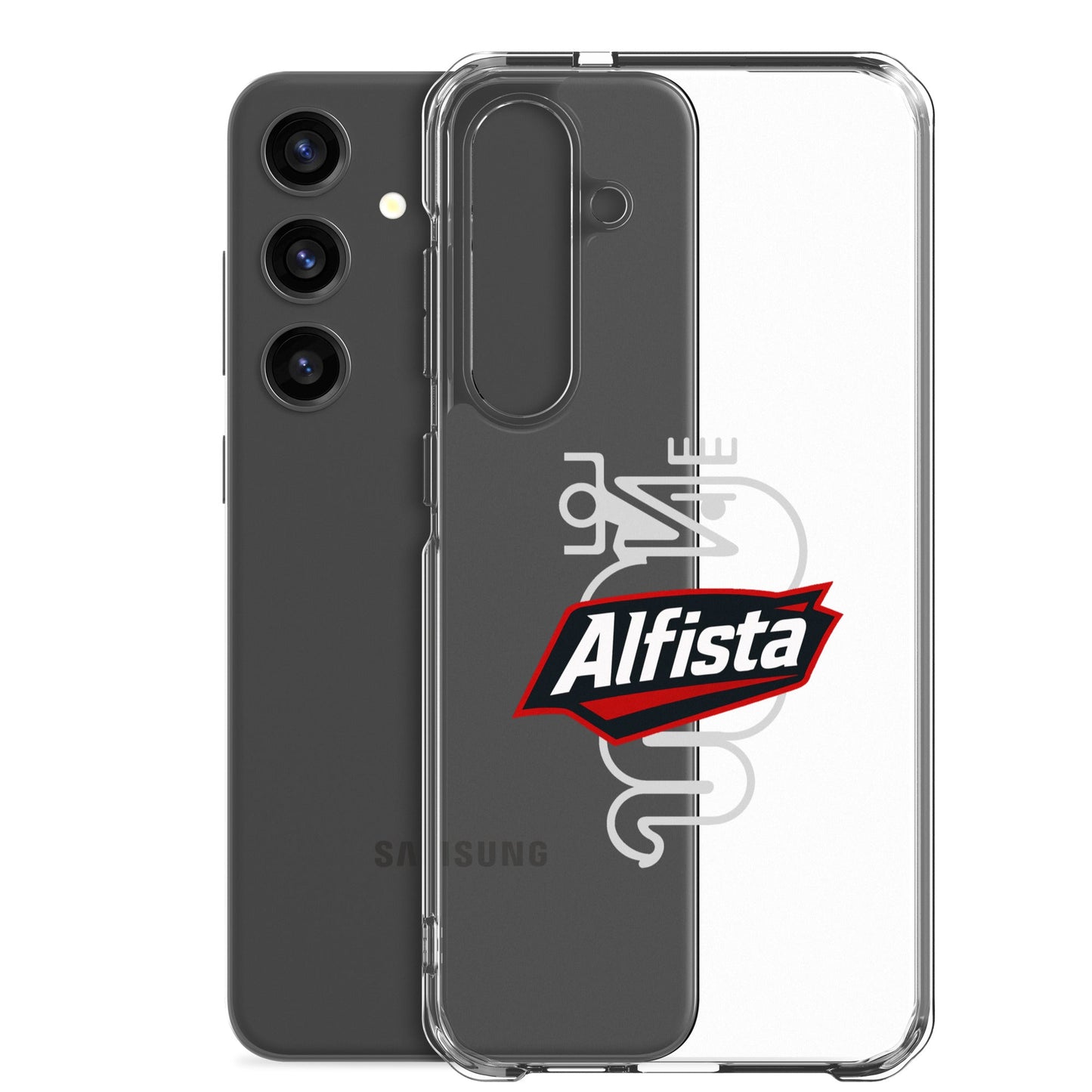 Cover Samsung Galaxy S22 S23 S24 S25 Trasparente per Alfisti – Protezione Elegante e Personalizzata