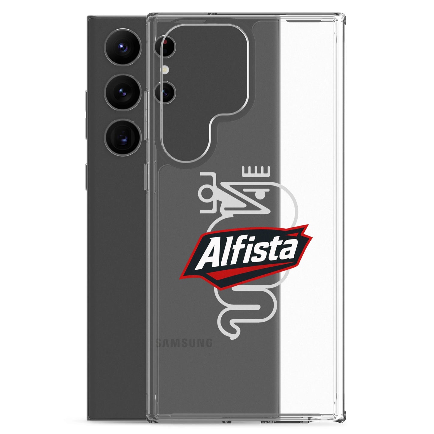 Cover Samsung Galaxy S22 S23 S24 S25 Trasparente per Alfisti – Protezione Elegante e Personalizzata