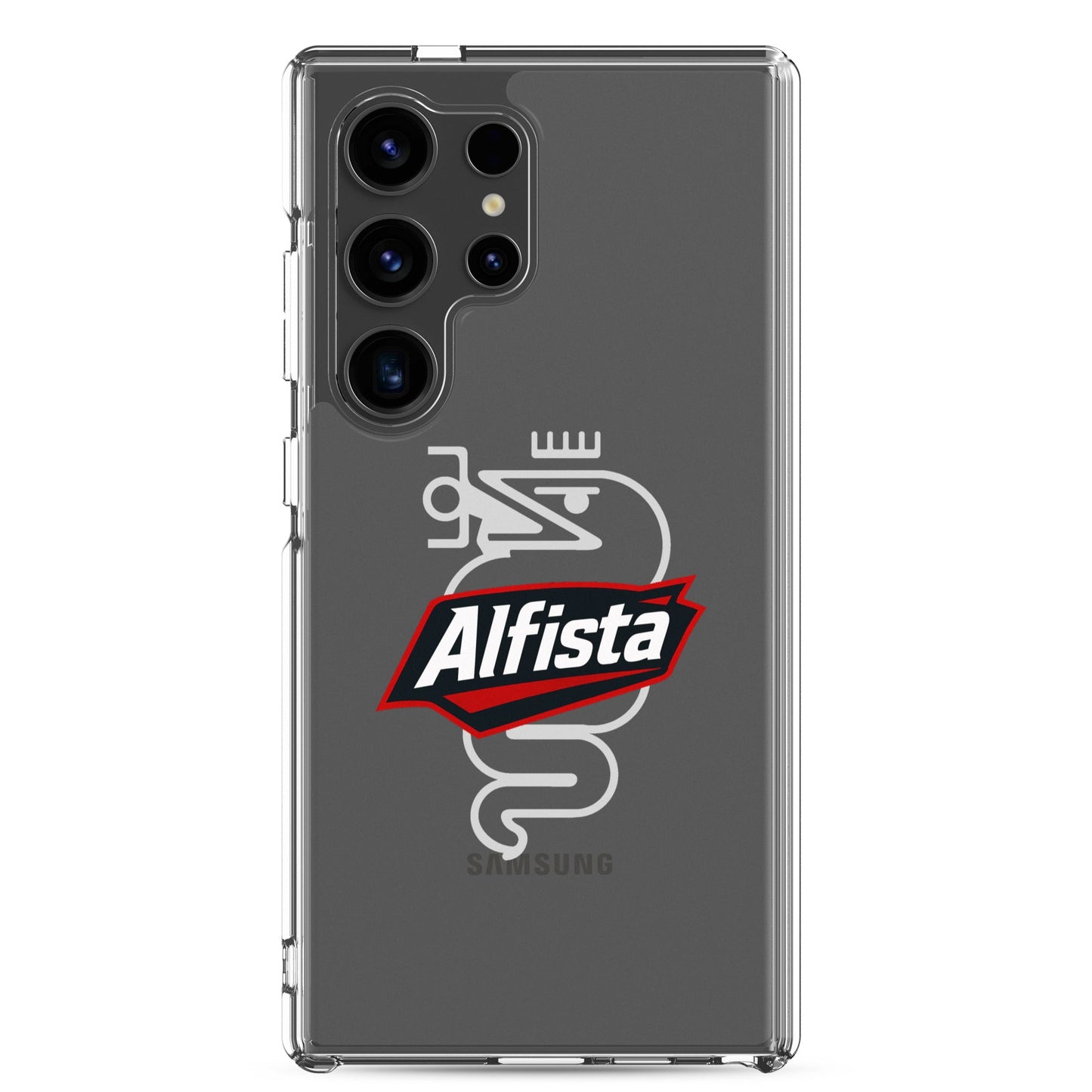 Cover Samsung Galaxy S22 S23 S24 S25 Trasparente per Alfisti – Protezione Elegante e Personalizzata