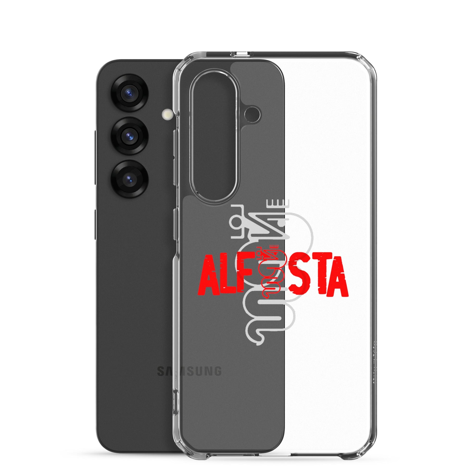 Cover Samsung Galaxy S22 S23 S24 S25 Trasparente per Alfisti – Stile Alfa Romeo