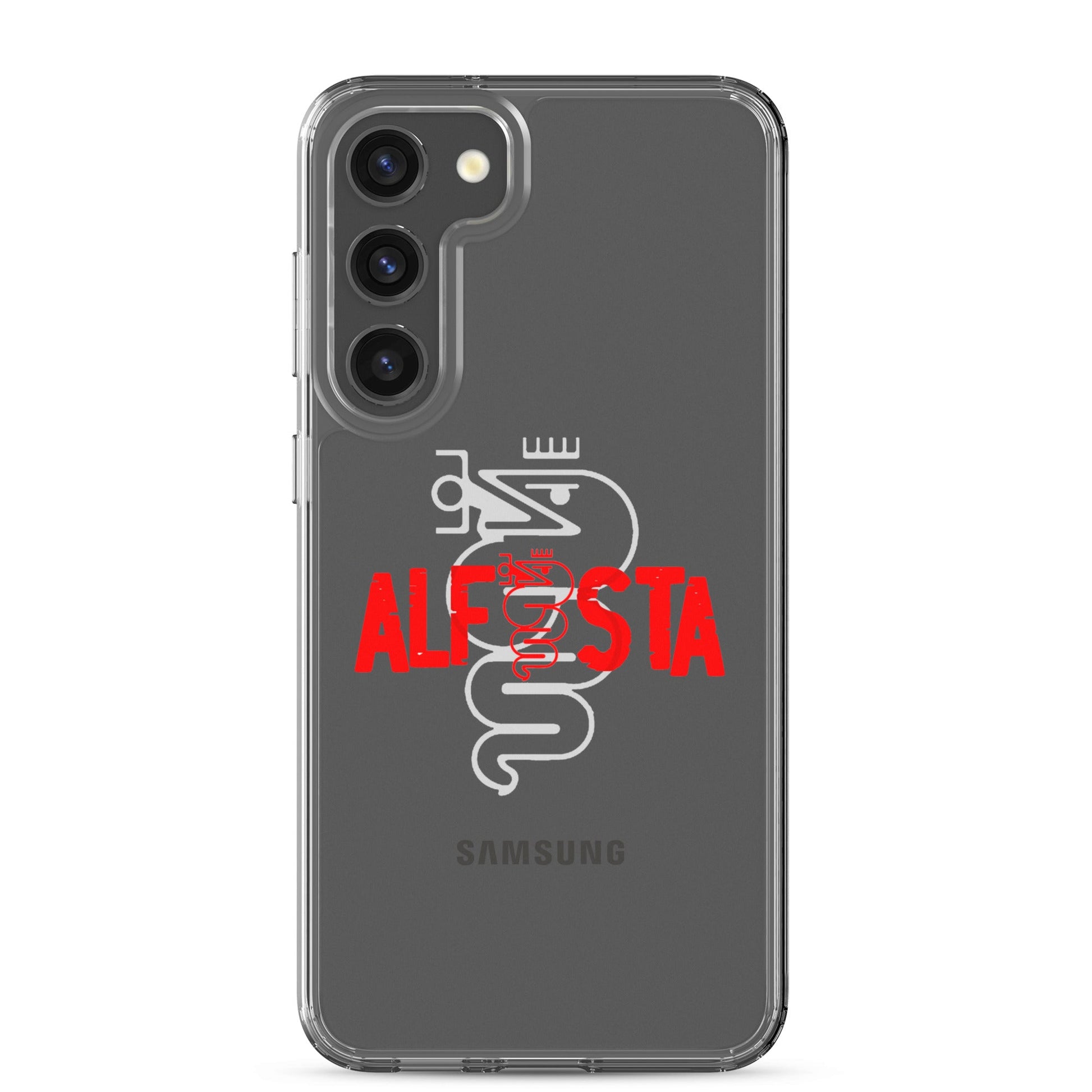 Cover Samsung Galaxy S22 S23 S24 S25 Trasparente per Alfisti – Stile Alfa Romeo