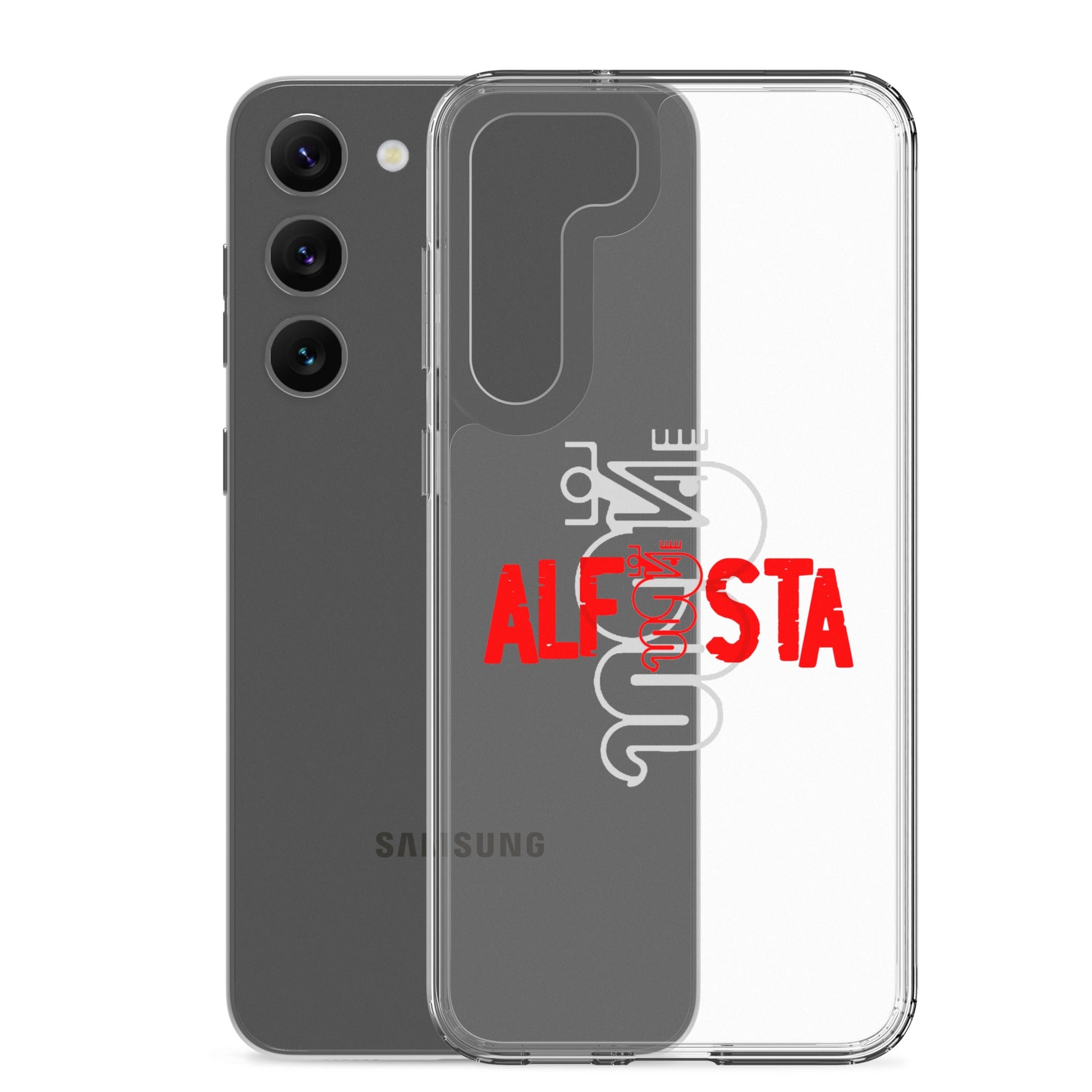 Cover Samsung Galaxy S22 S23 S24 S25 Trasparente per Alfisti – Stile Alfa Romeo