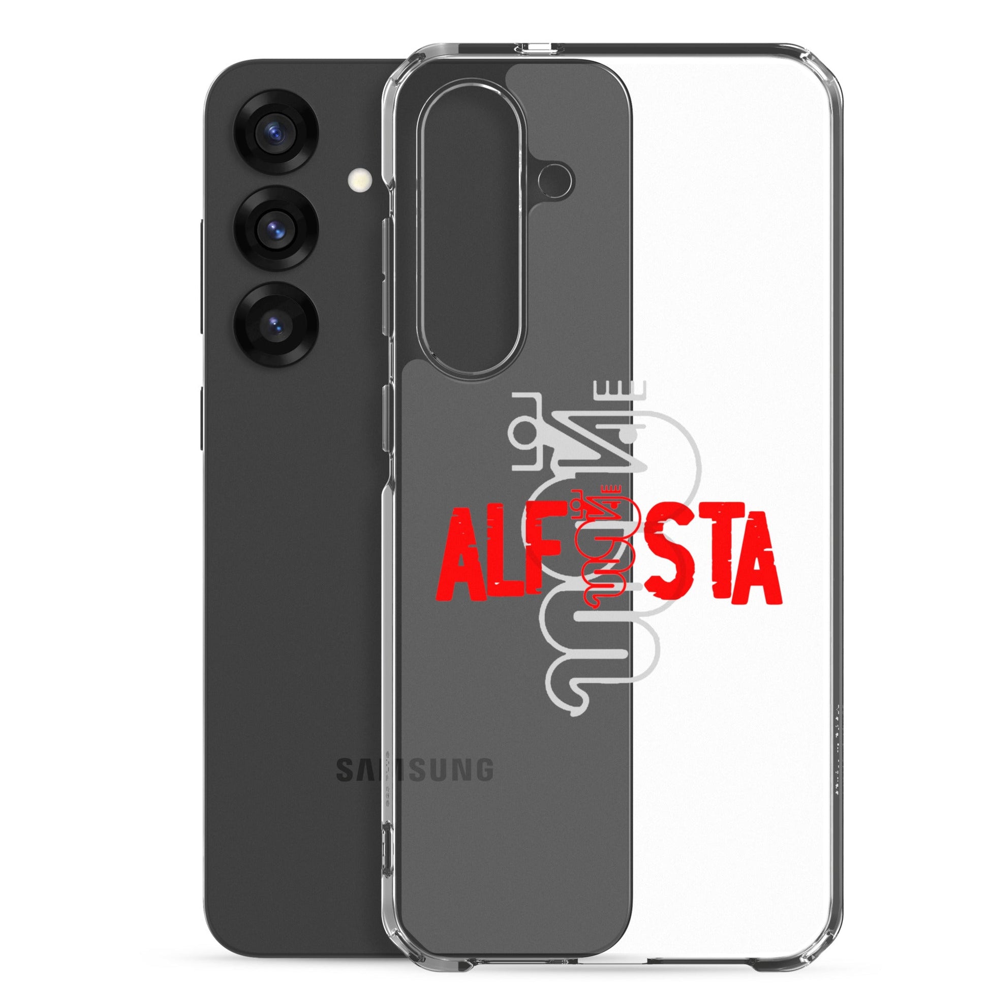 Cover Samsung Galaxy S22 S23 S24 S25 Trasparente per Alfisti – Stile Alfa Romeo