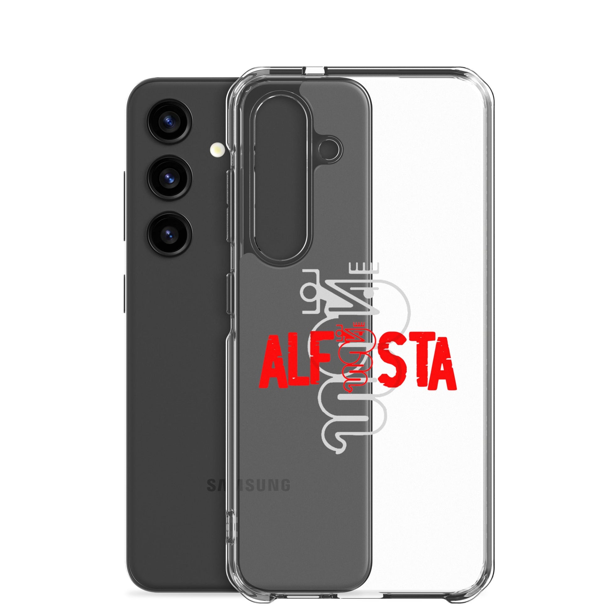 Cover Samsung Galaxy S22 S23 S24 S25 Trasparente per Alfisti – Stile Alfa Romeo