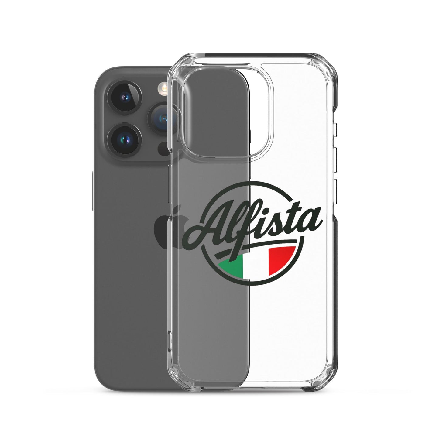 Cover trasparente per iPhone con design Alfisti – Custodia elegante per iPhone 13 14 15 16