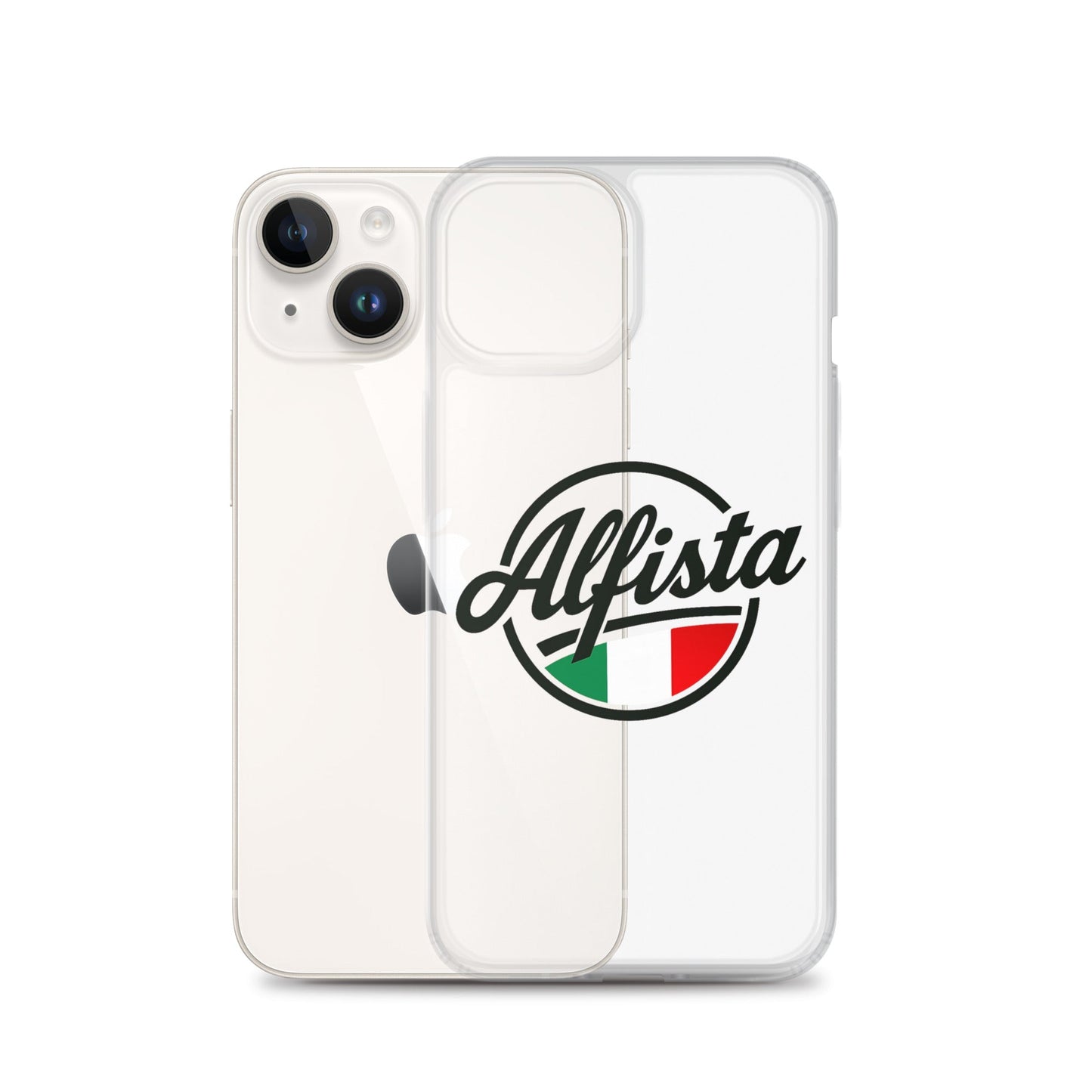 Cover trasparente per iPhone con design Alfisti – Custodia elegante per iPhone 13 14 15 16