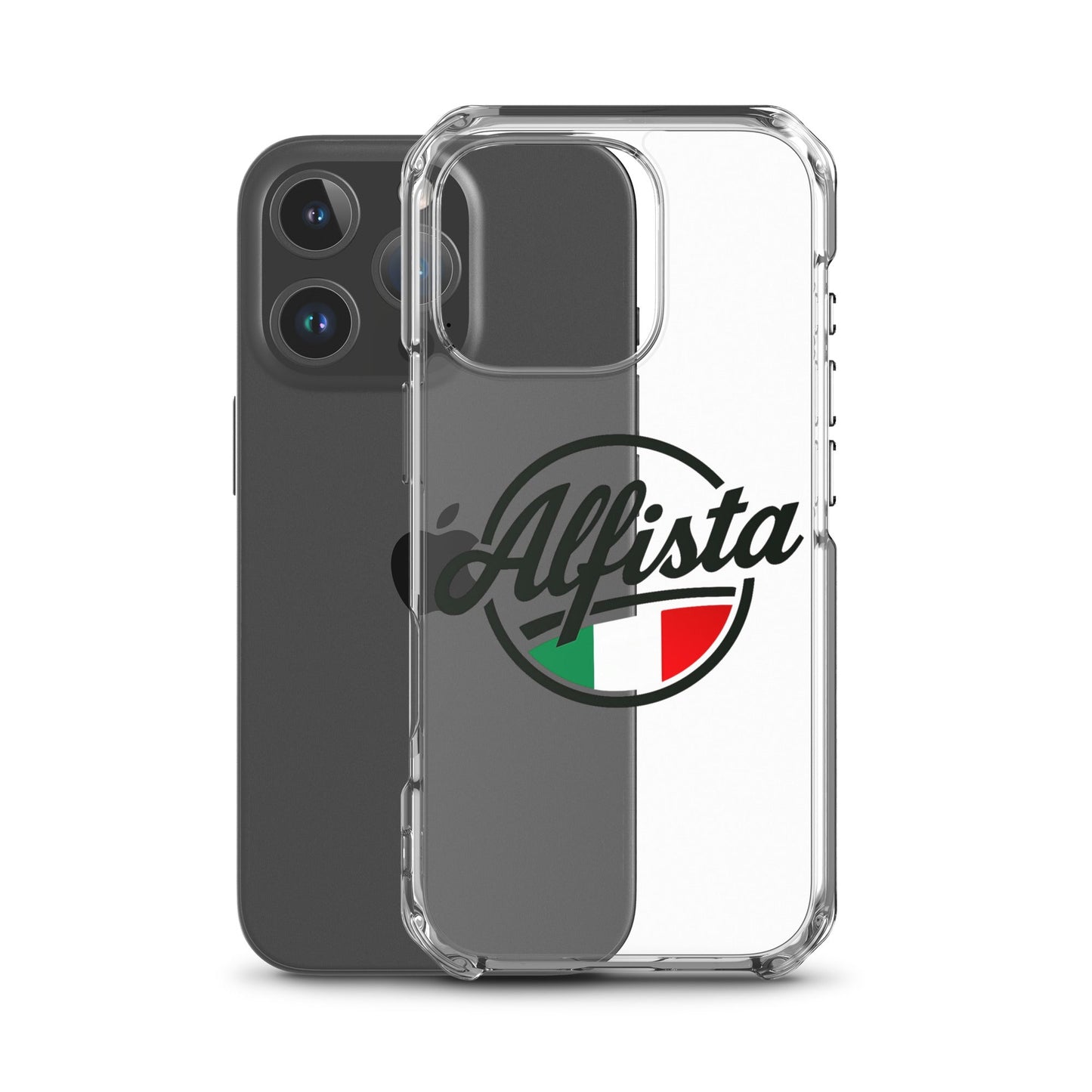 Cover trasparente per iPhone con design Alfisti – Custodia elegante per iPhone 13 14 15 16