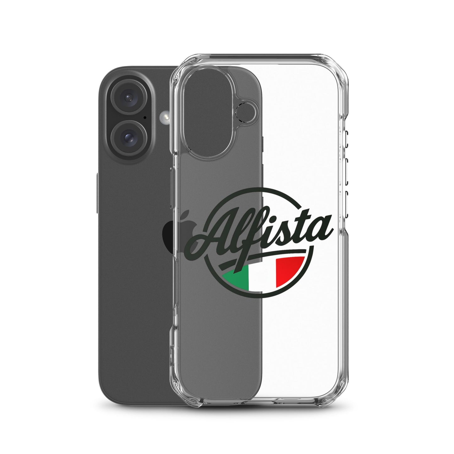 Cover trasparente per iPhone con design Alfisti – Custodia elegante per iPhone 13 14 15 16