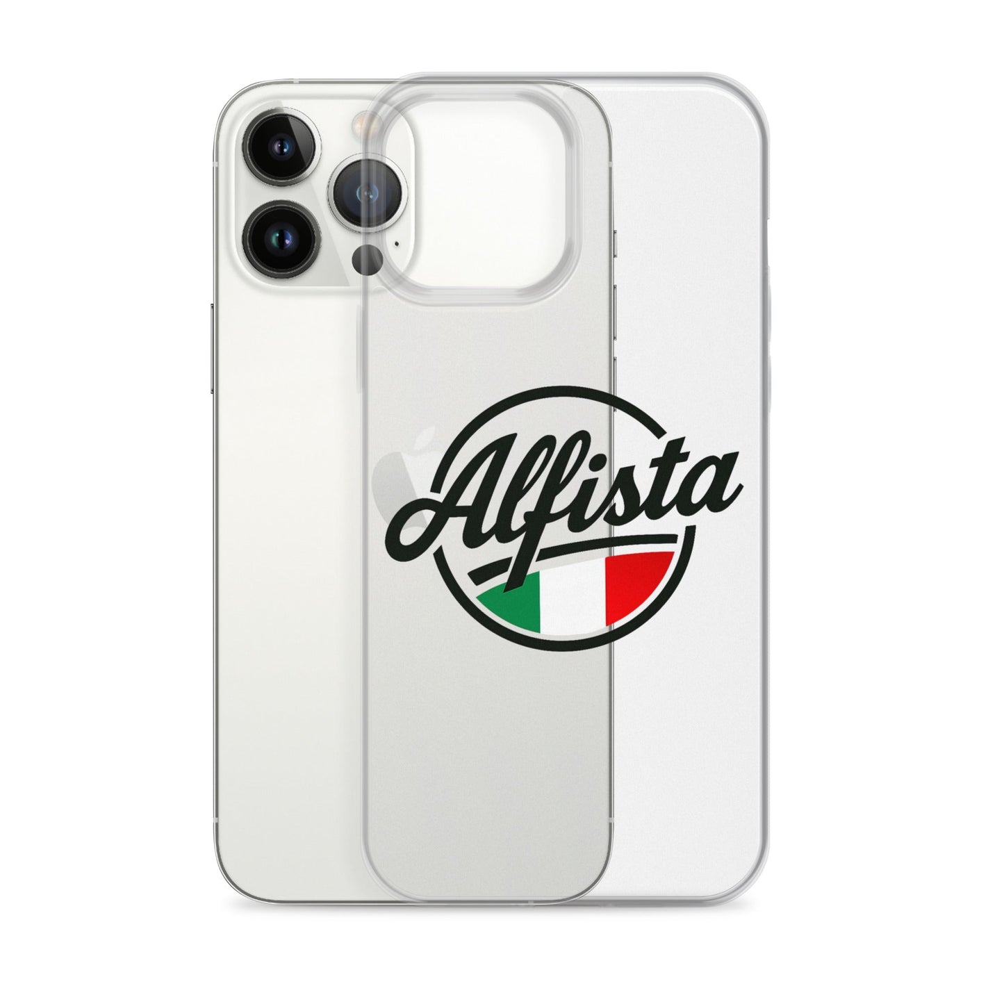 Cover trasparente per iPhone con design Alfisti – Custodia elegante per iPhone 13 14 15 16