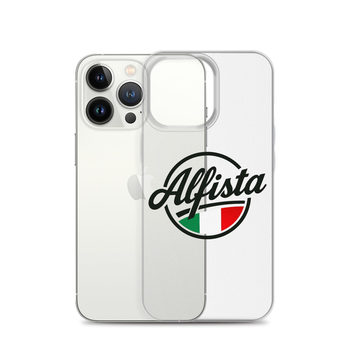 Cover trasparente per iPhone con design Alfisti – Custodia elegante per iPhone 13 14 15 16