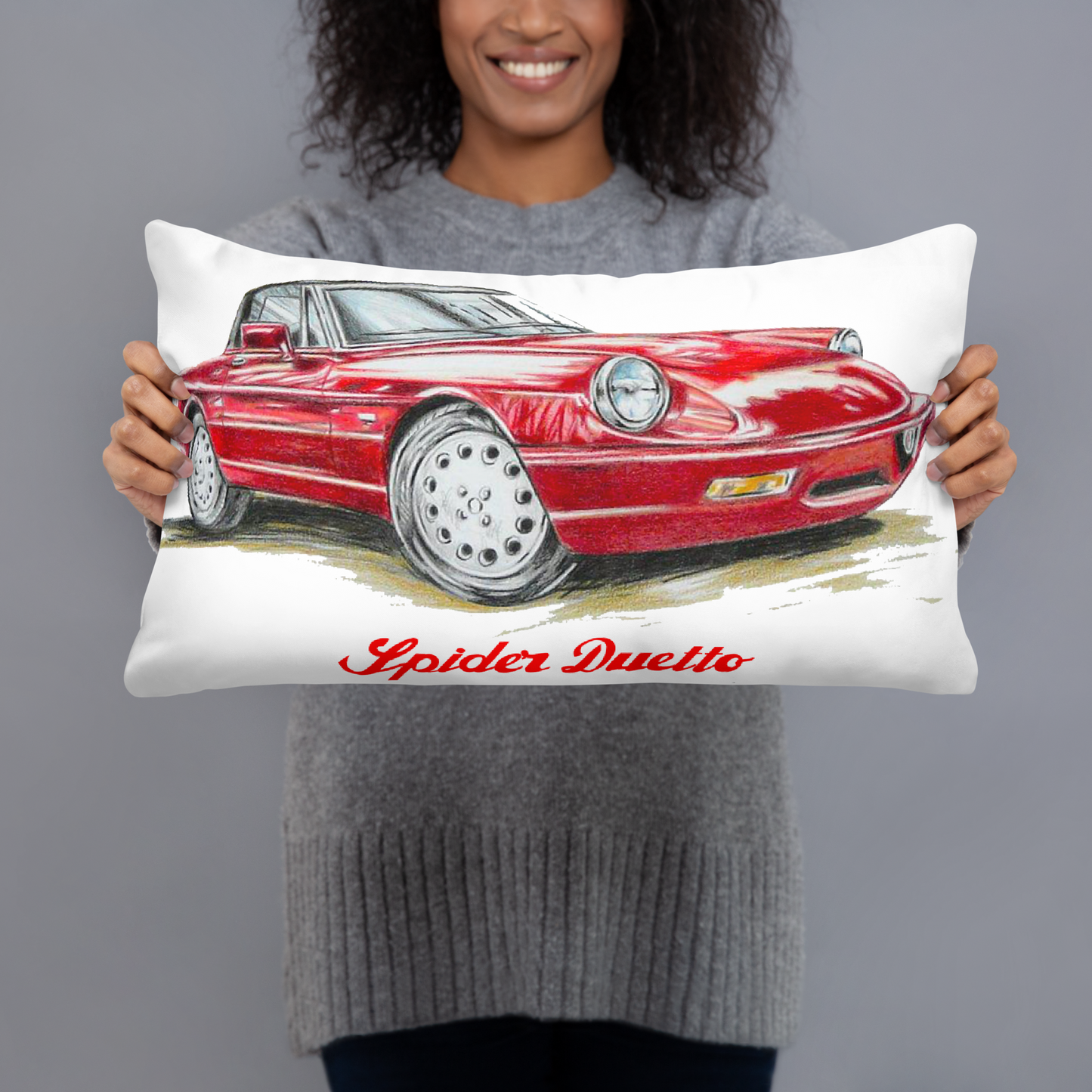 Cuscino Personalizzato con Stampa Alfa Romeo Duetto