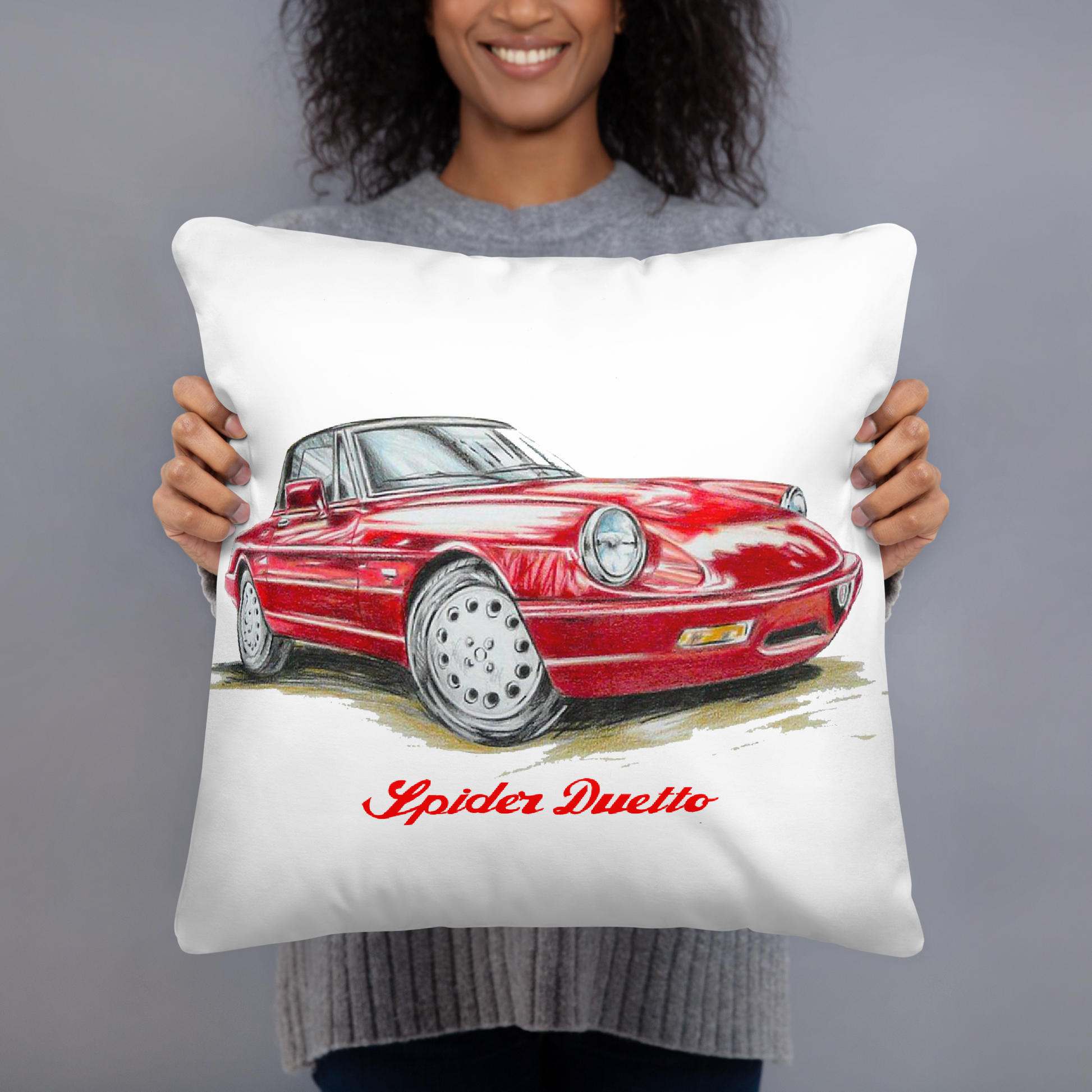 Cuscino Personalizzato con Stampa Alfa Romeo Duetto