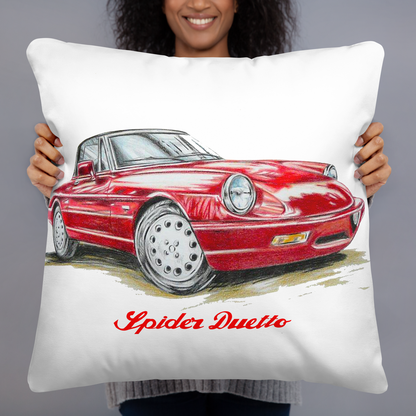 Cuscino Personalizzato con Stampa Alfa Romeo Duetto