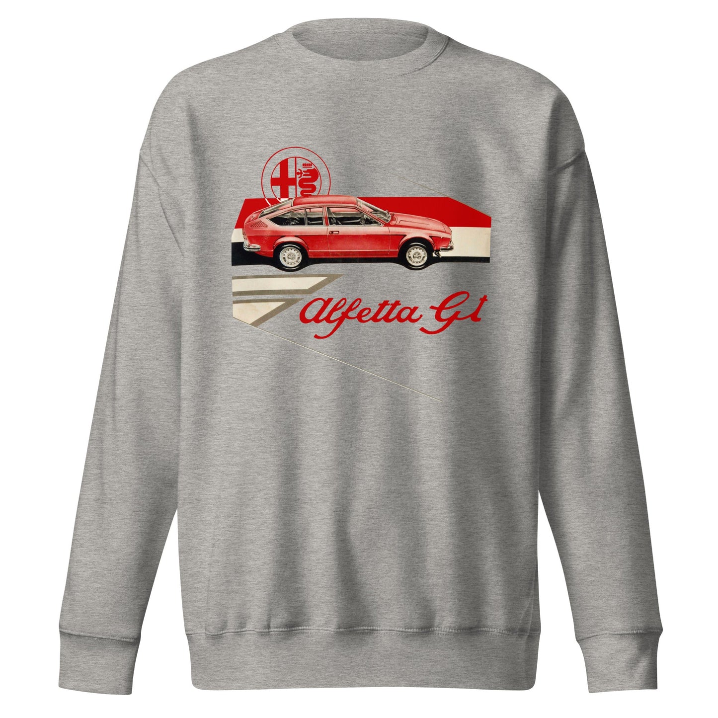 Felpa Girocollo Stile Vintage Alfa Romeo Alfetta GTV Abbigliamento Automobilistico