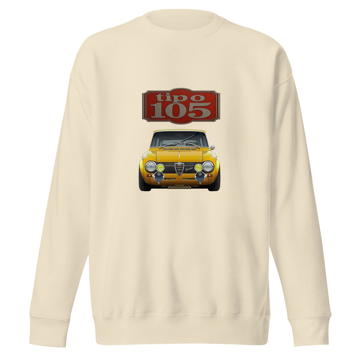 Felpa Girocollo Stile Vintage Alfa Romeo Giulia Tipo 105
