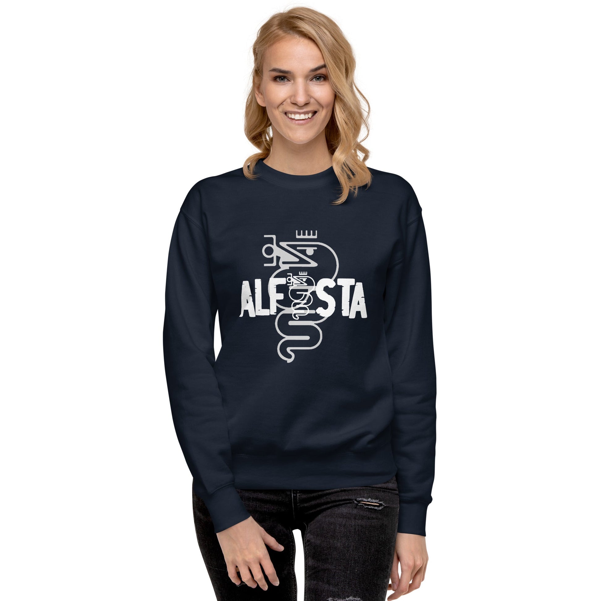 Felpa Girocollo Uomo logo Alfista