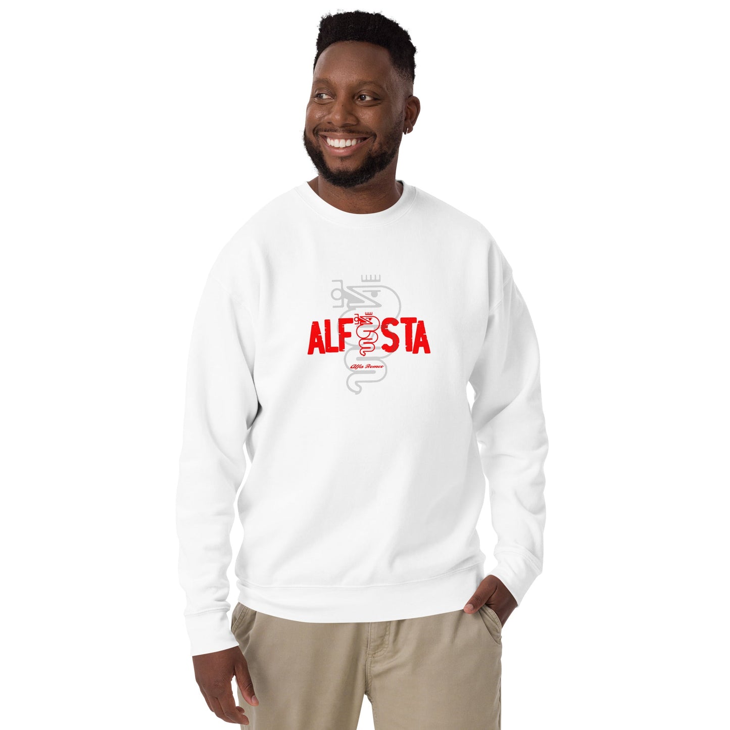 Felpa Girocollo Uomo logo Alfista