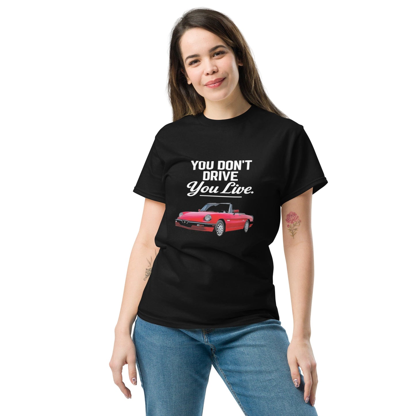 Maglietta Duetto Alfa Romeo T shirt Stile Spider per Appassionati