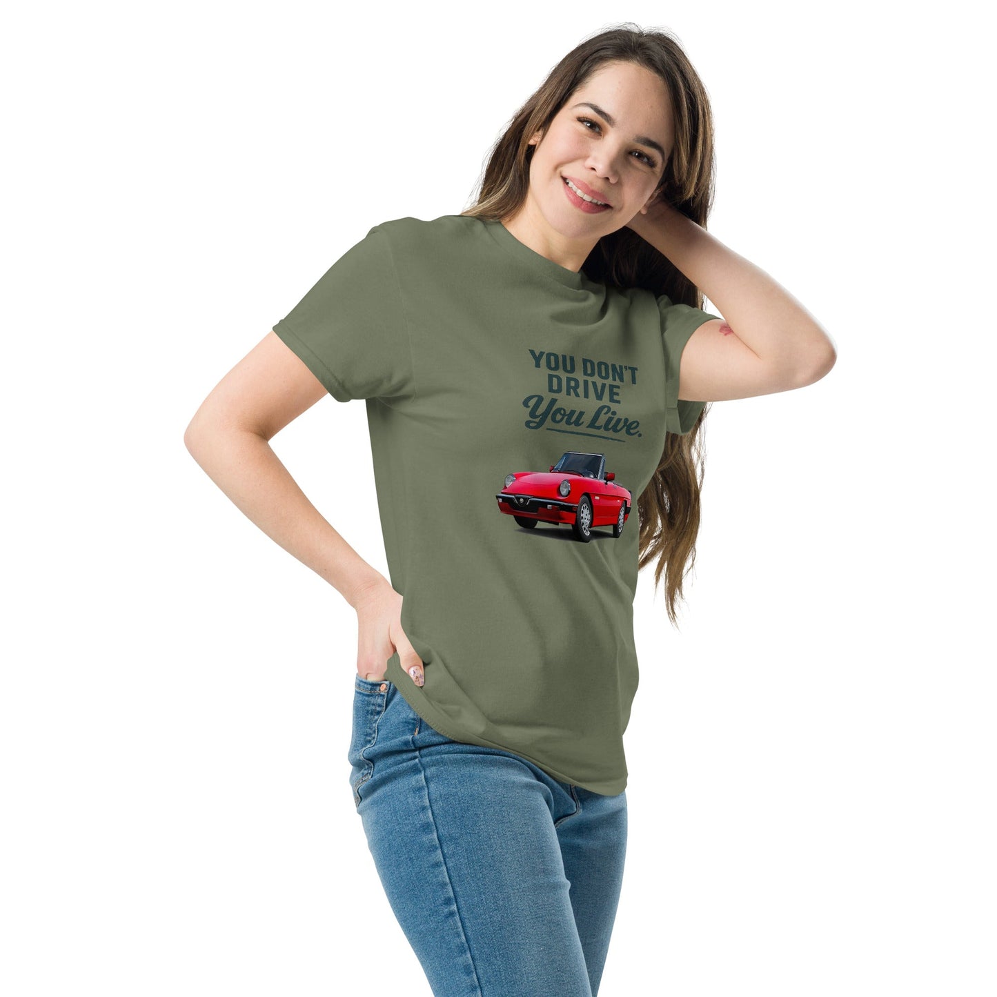 Maglietta Duetto Alfa Romeo T shirt Stile Spider per Appassionati