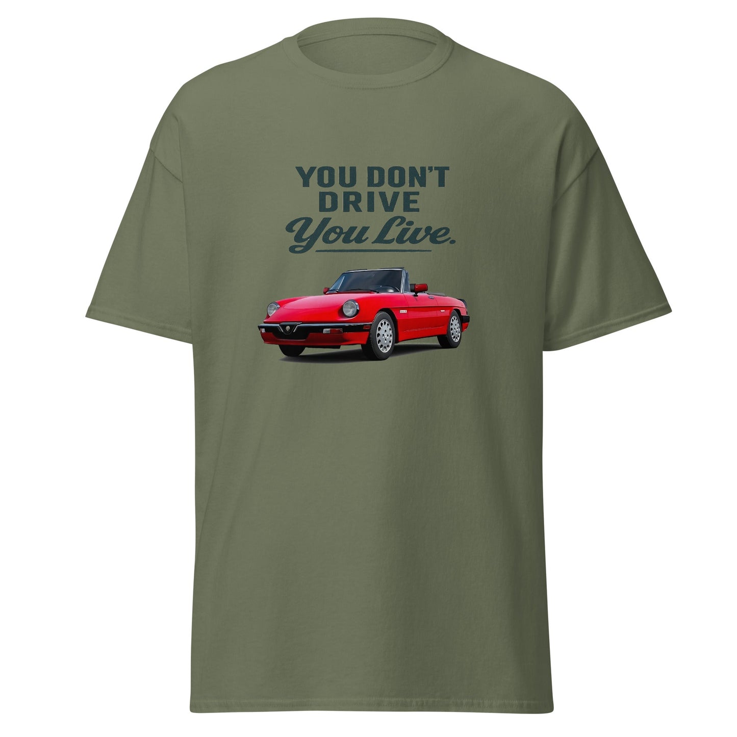 Maglietta Duetto Alfa Romeo T shirt Stile Spider per Appassionati