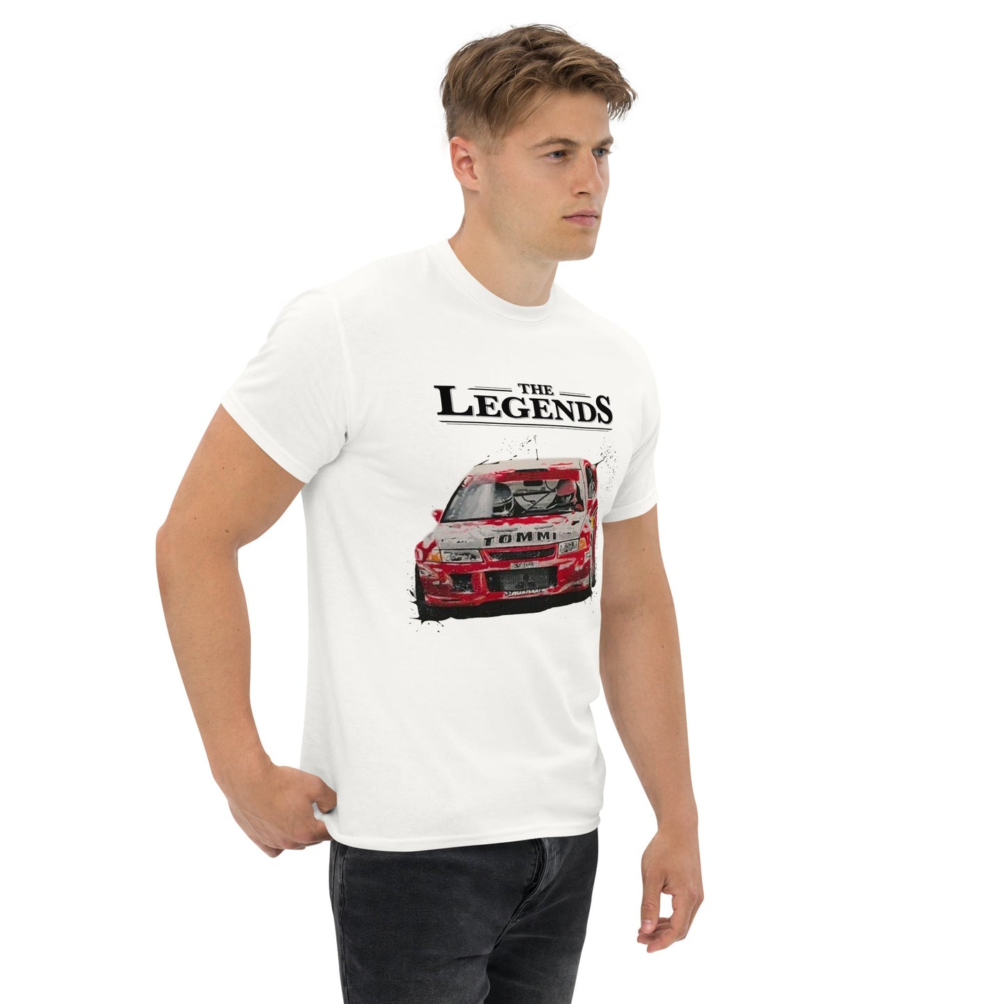 Maglietta Mitsubishi Evo Lancer Rally - T-shirt per Veri Fan delle Corse