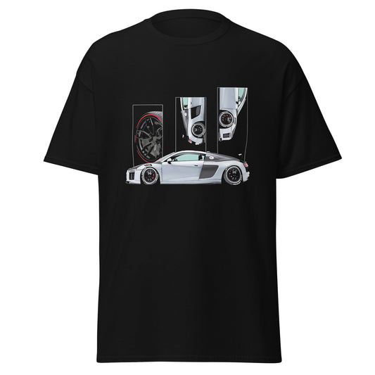 Maglietta R8 per veri fan – T-shirt sportiva dedicata agli amanti delle auto