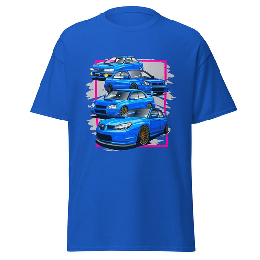 Maglietta Subaru Impreza WRX STI - T-shirt per veri fan dell’evoluzione dei modelli