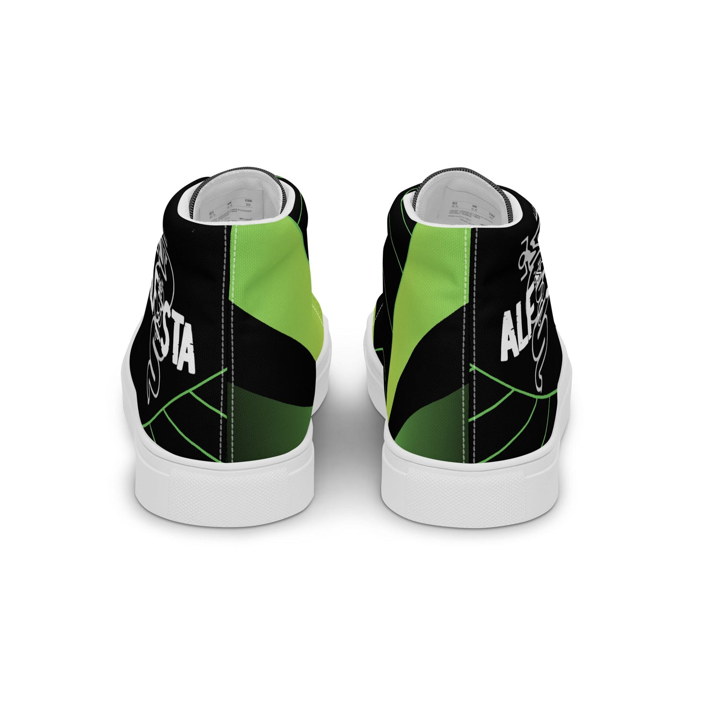 Scarpe Sneakers Alte in Tela Nero ’Alfista’ – Stile e Passione