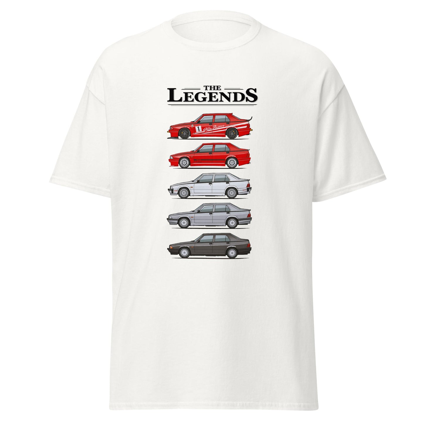 T-shirt Alfa Romeo 75 evoluzione dei modelli