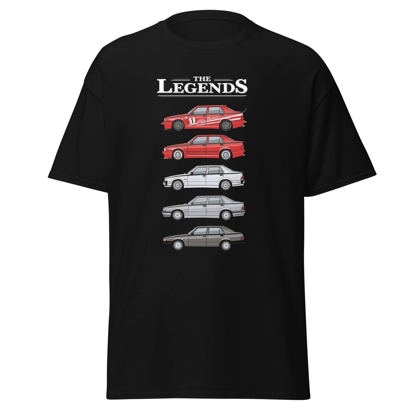 T-shirt Alfa Romeo 75 evoluzione dei modelli