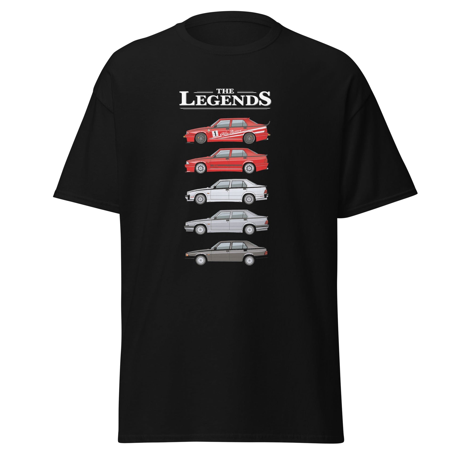 T-shirt Alfa Romeo 75 evoluzione dei modelli