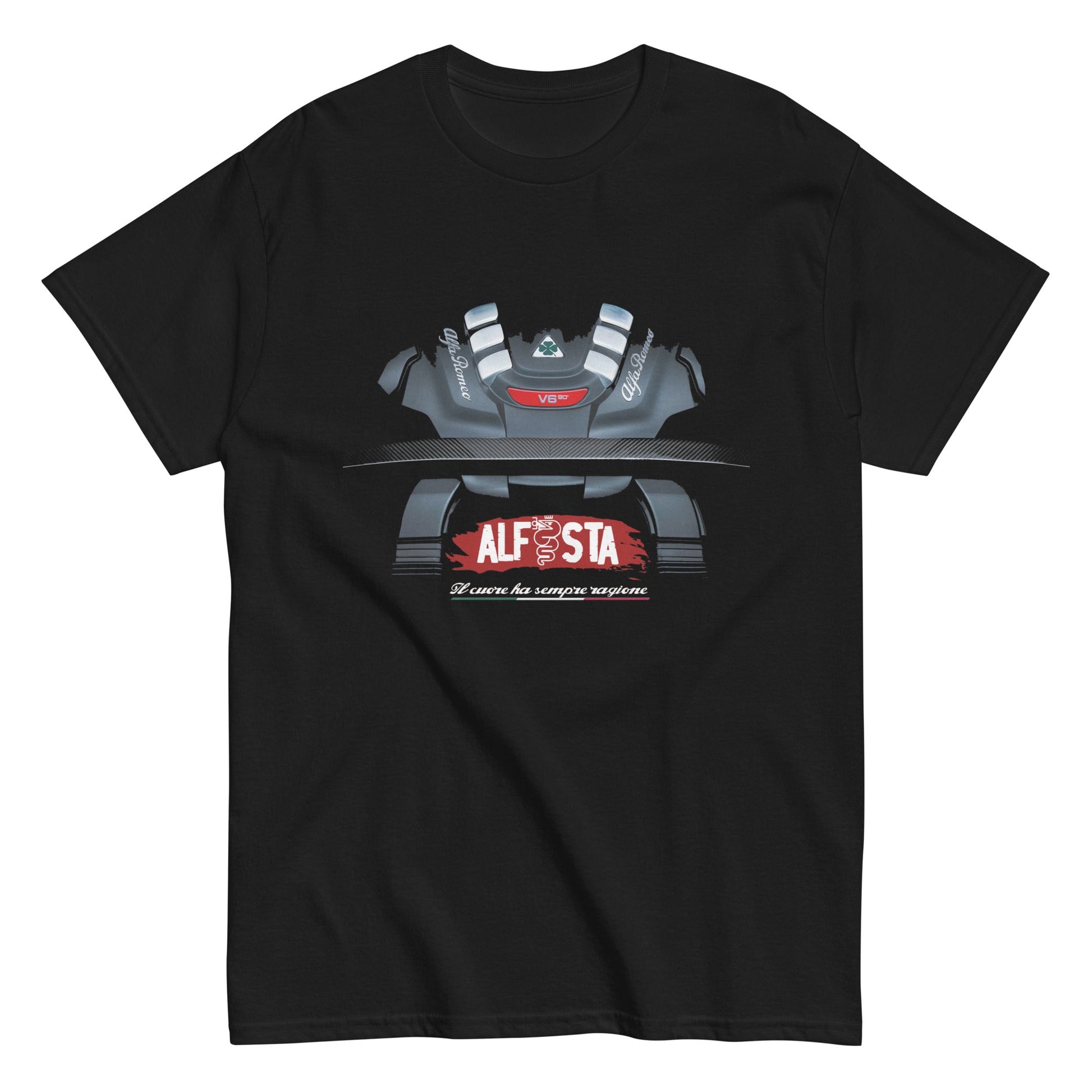 T-shirt Alfa Romeo Quadrifoglio Engine cuore Alfista