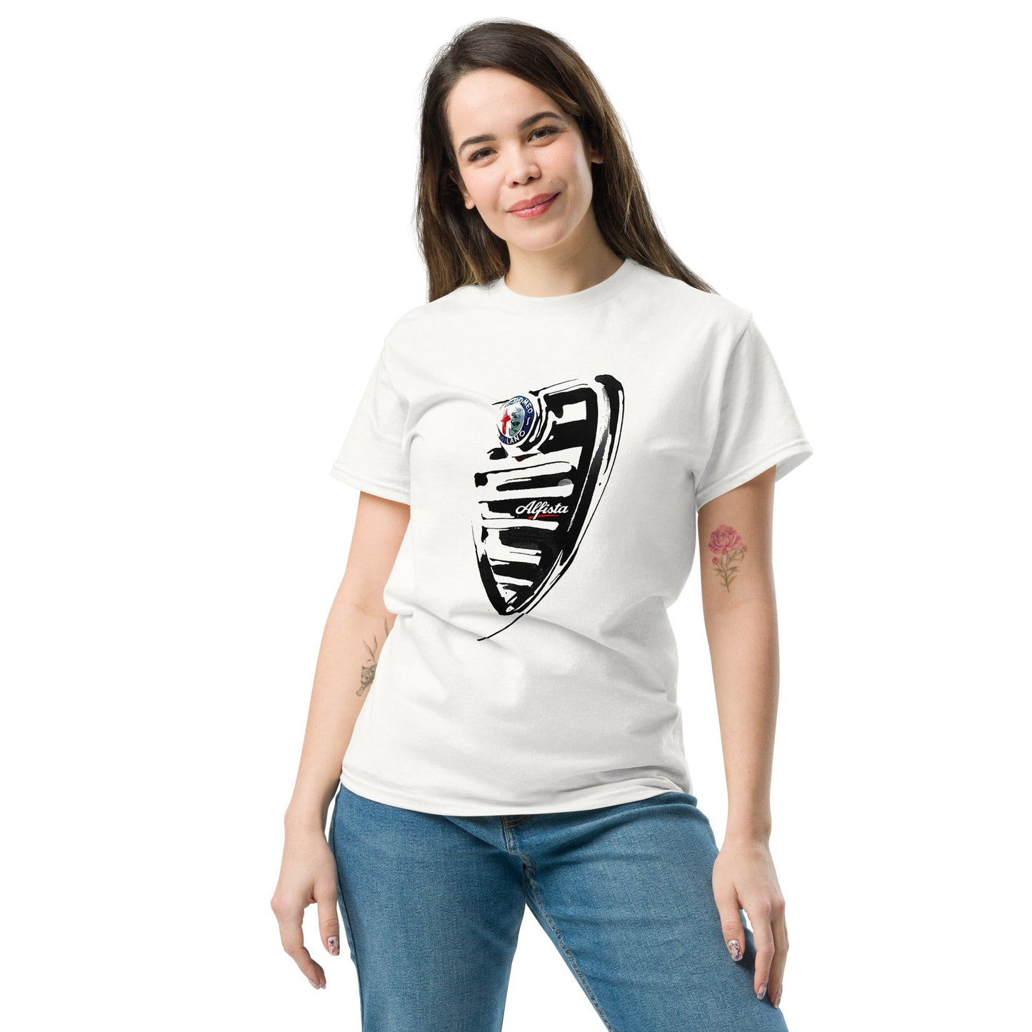 T shirt Alfa Romeo Trilobo Scudo Alfa logo Alfista