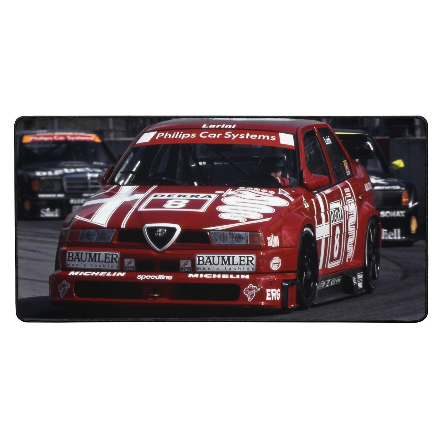 Tappetino da scrivania Alfa Romeo 155 V6 per gaming e lavoro Design elegante per fan del motorsport