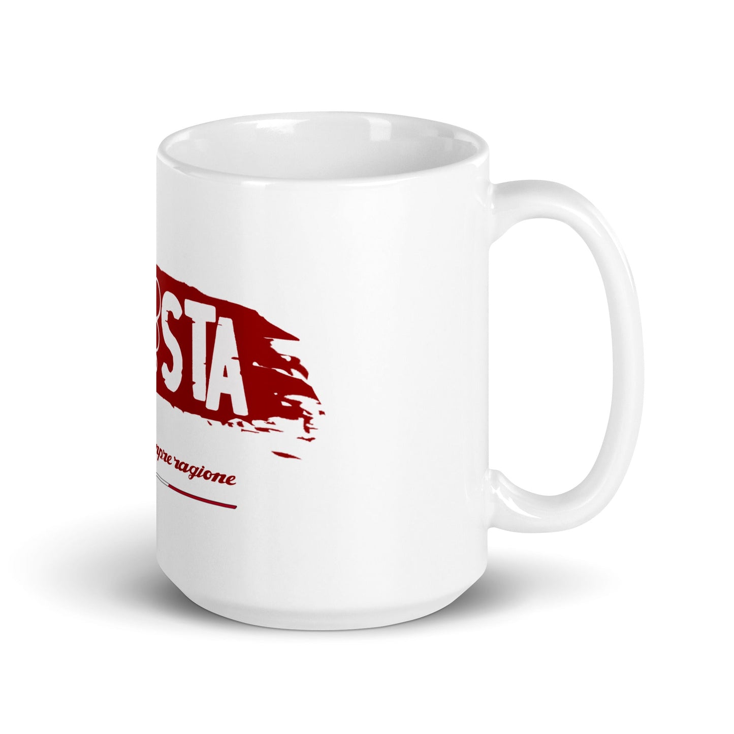 Tazza bianca lucida Alfista Alfa Romeo - Alfista Shop