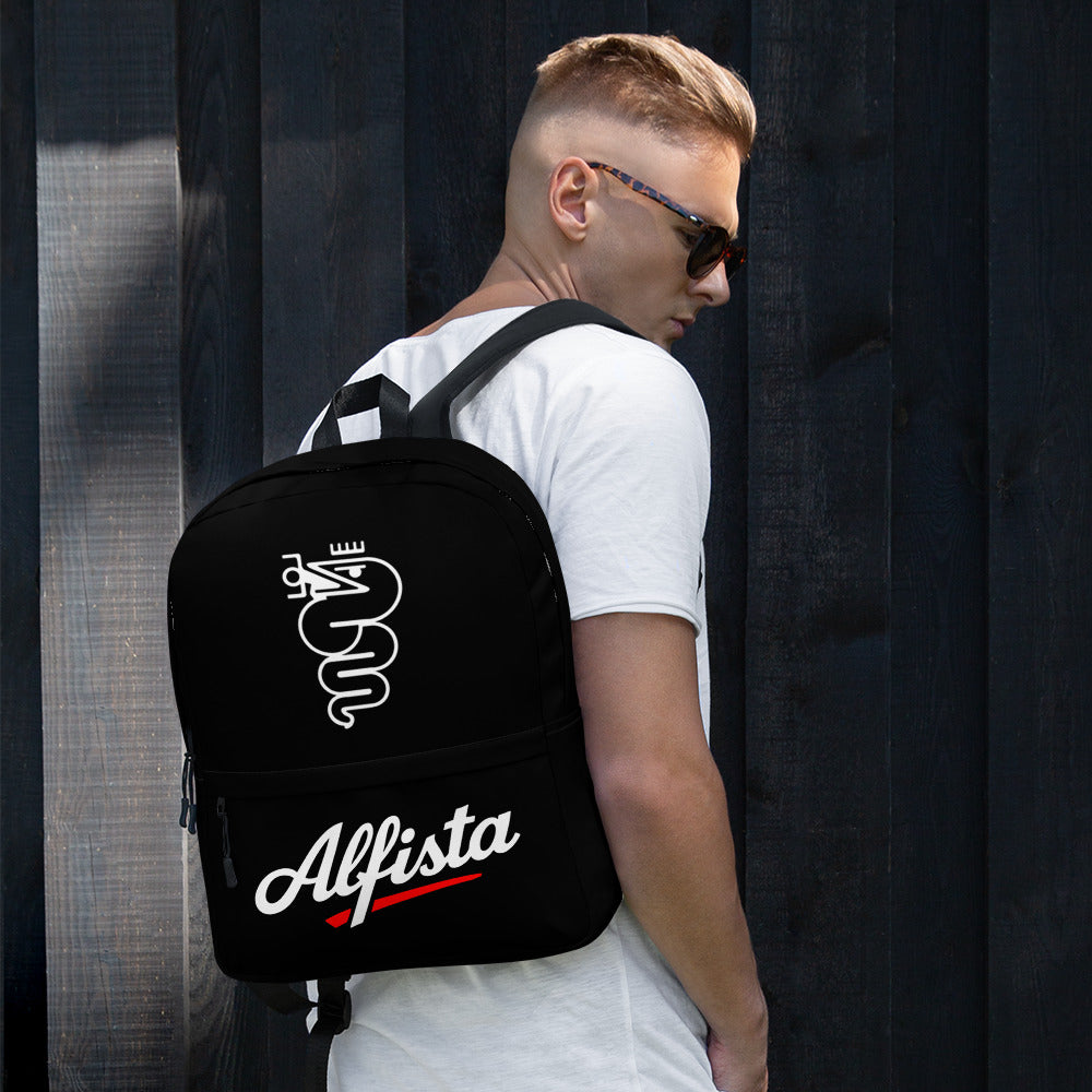 Zaino per Tempo Libero Scuola e Viaggio con Stampa Alfista - Per Appassionati Alfa Romeo