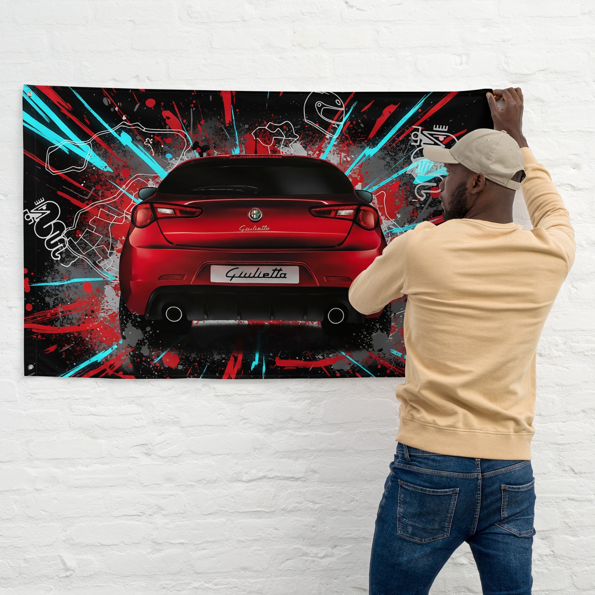 Bandiera Alfa Romeo Giulietta | Stampa Allover Personalizzata04