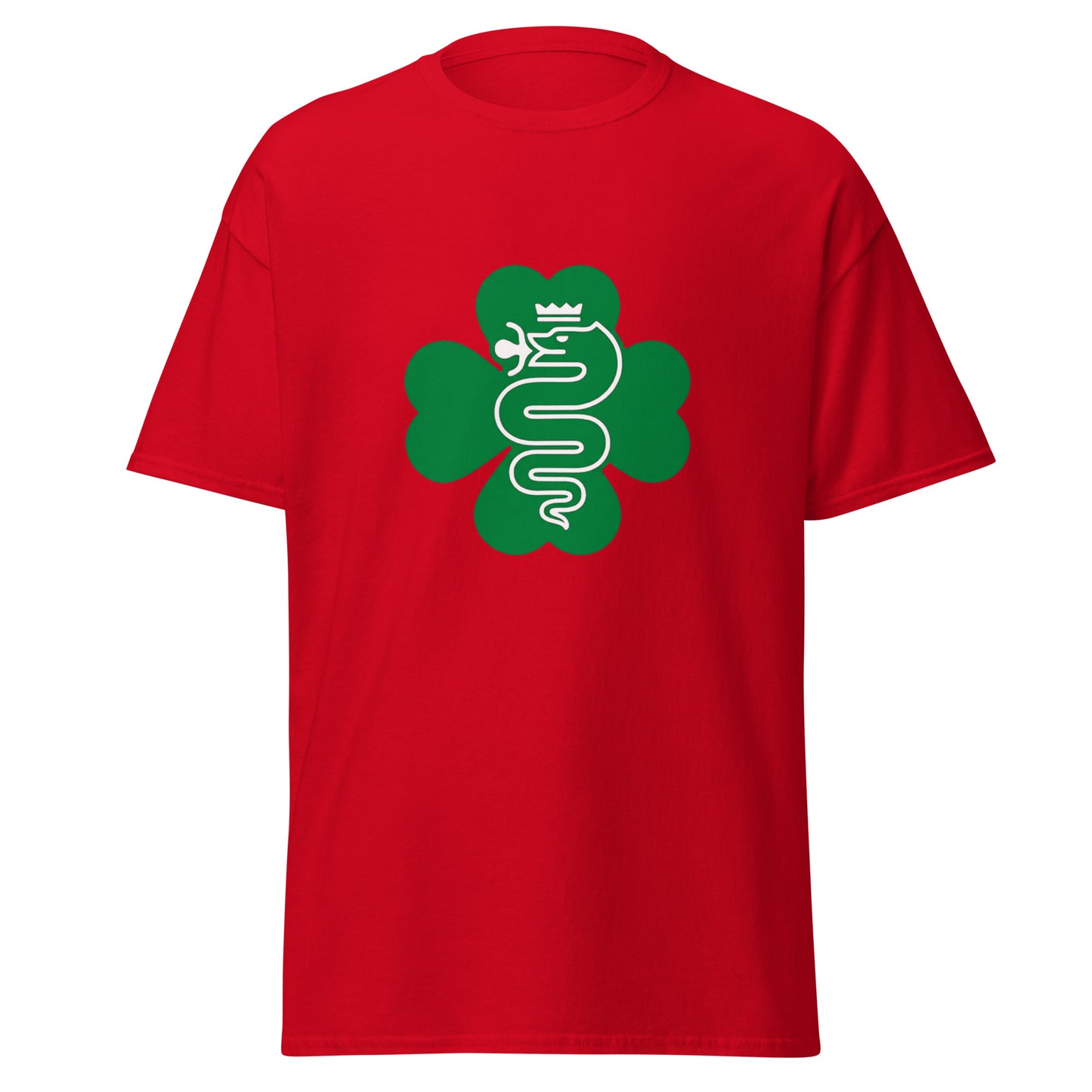 T-Shirt Quadrifoglio e Biscione per Veri Alfisti rossa