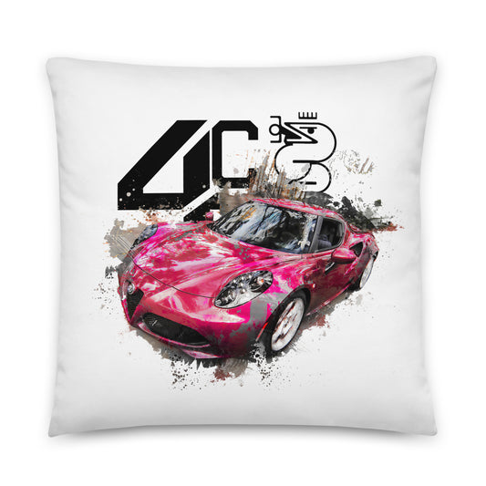 Custom Cushion with Alfa Romeo 4c Print