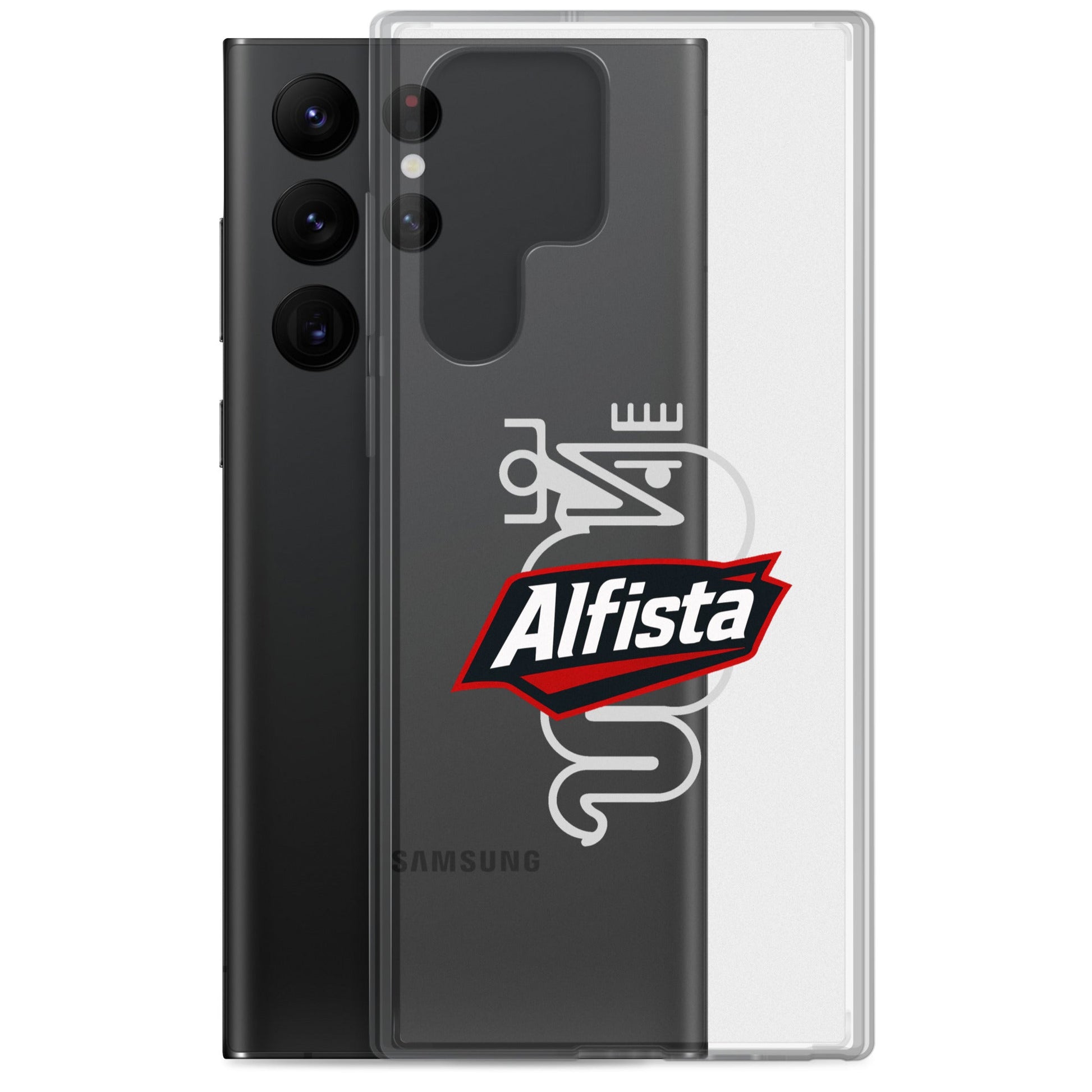 Cover Samsung Galaxy S22 S23 S24 S25 Trasparente per Alfisti – Protezione Elegante e Personalizzata