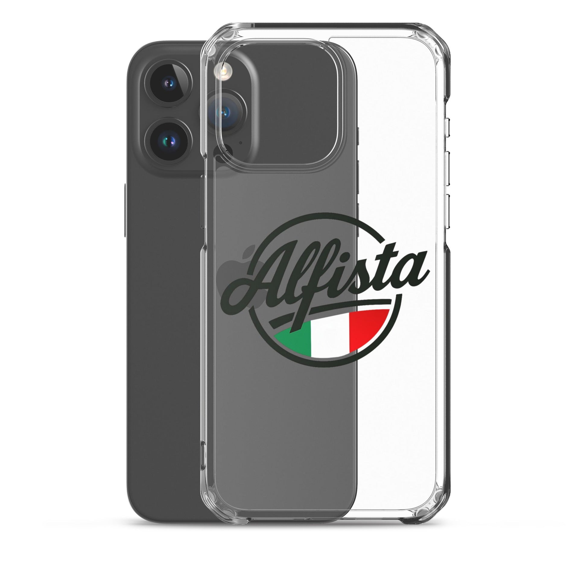 Cover trasparente per iPhone con design Alfisti – Custodia elegante per iPhone 13 14 15 16