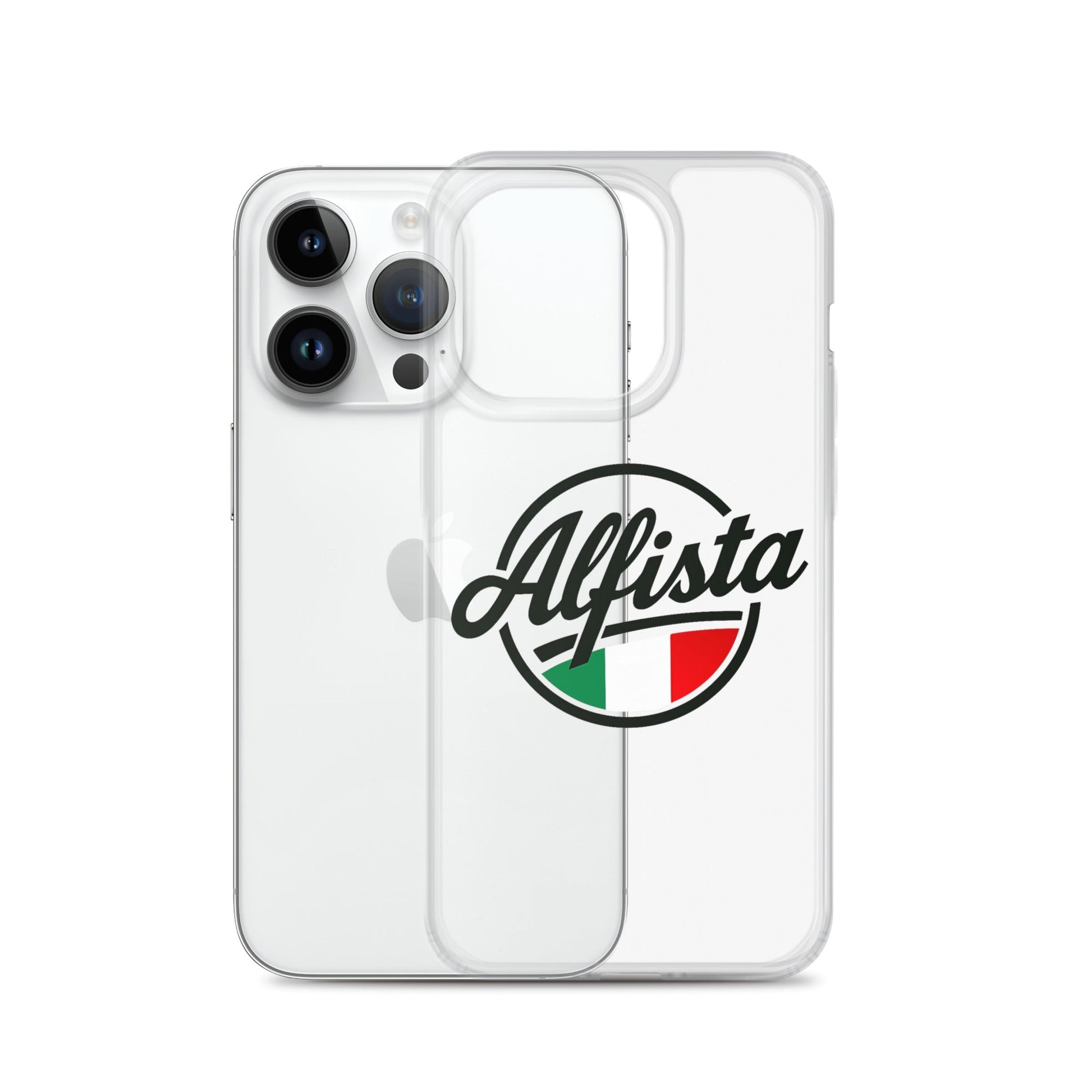 Cover trasparente per iPhone con design Alfisti – Custodia elegante per iPhone 13 14 15 16